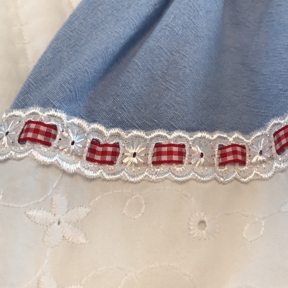 B.T. Kids Chambray Blue with White Eyelet Dress Size 24 Months - Picture 7 of 8